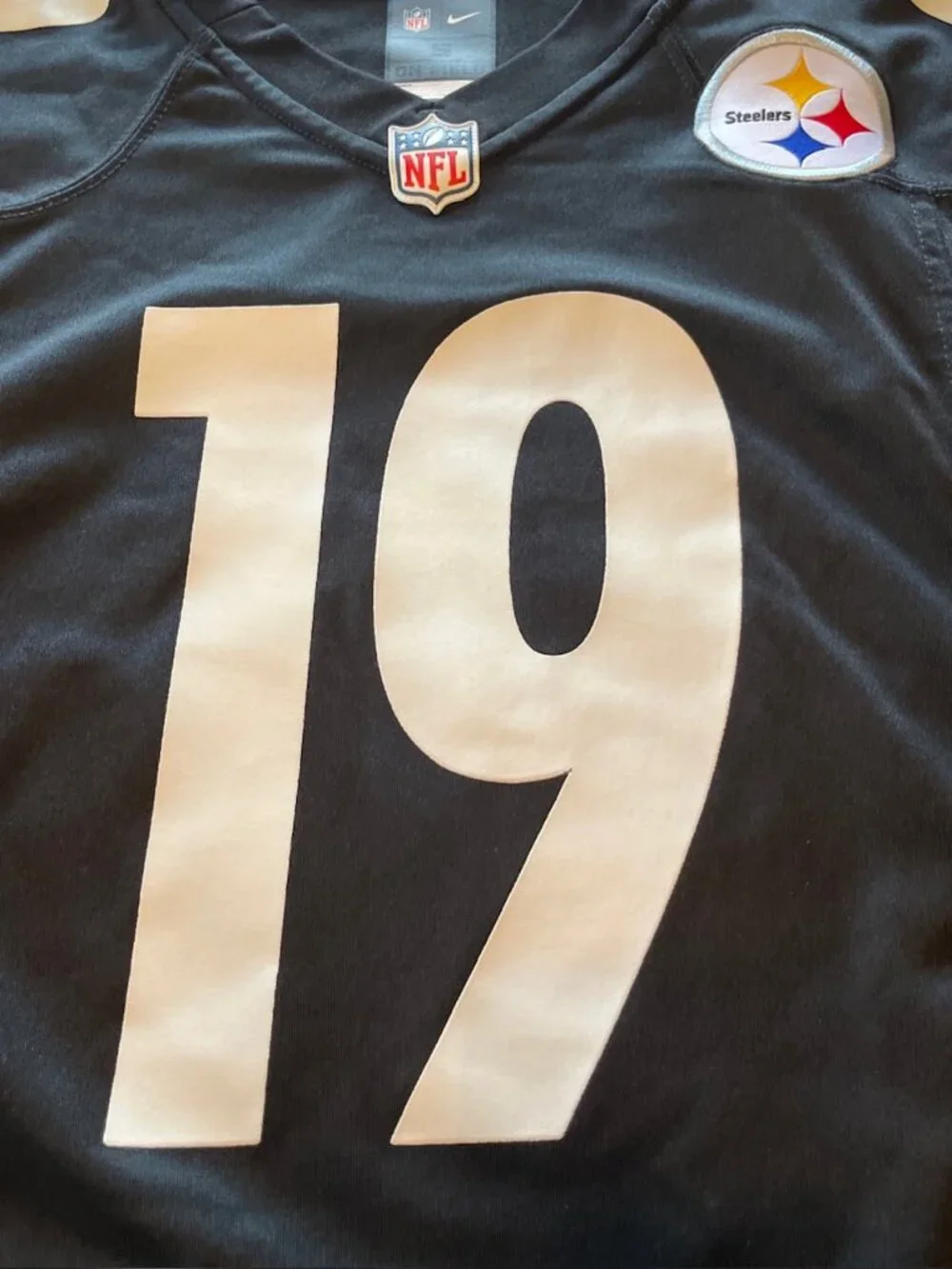 Nike Pittsburgh Steelers Smith-Schuster #19 Jersey NFL Black Gold Size S